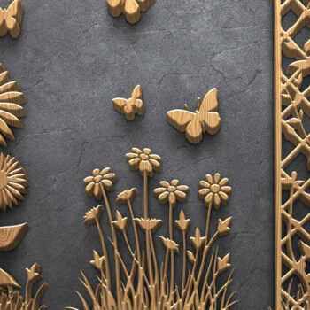 Intra απο ξύλο plywood 3mm-4mm πάχος – Καλοκαιρινό Πακέτο Τέχνης τοίχου με Δίασταση  40x30 cm INTRAFABR-123130360 - Image 2