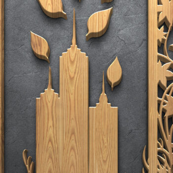 Intra απο ξύλο plywood 3mm-4mm πάχος – Καλοκαιρινή δέσμη για διακόσμηση τοίχου με λέιζερ Δίασταση  40x30 cm INTRAFABR-122936030 - Image 2