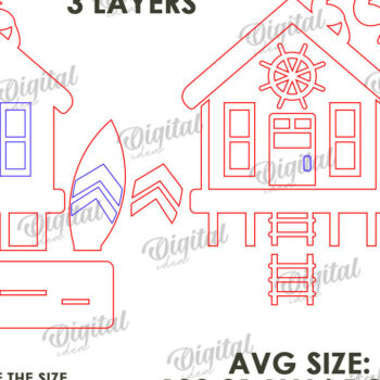 Intra απο ξύλο plywood 3mm-4mm πάχος – Καλοκαιρινή σπιτιών Δίασταση  20x20 cm INTRAFABR-120976054 - Image 3