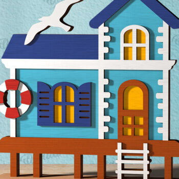 Intra απο ξύλο plywood 3mm-4mm πάχος – Καλοκαιρινή σπιτιών Δίασταση  20x20 cm INTRAFABR-120976269 - Image 1