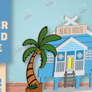 Intra απο ξύλο plywood 3mm-4mm πάχος – Summer Layered House Δίασταση  20x20 cm INTRAFABR-123856869