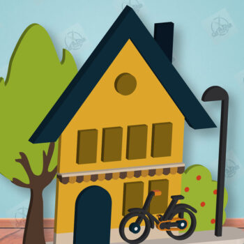 Intra απο ξύλο plywood 3mm-4mm πάχος – Summer Layered House Δίασταση  20x20 cm INTRAFABR-123856957 - Image 2