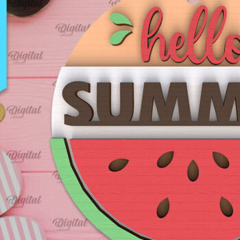 Intra απο ξύλο plywood 3mm-4mm πάχος – Στρογγυλή πινακίδα Summer Layered Δίασταση  20x20 cm INTRAFABR-95571734 - Image 1