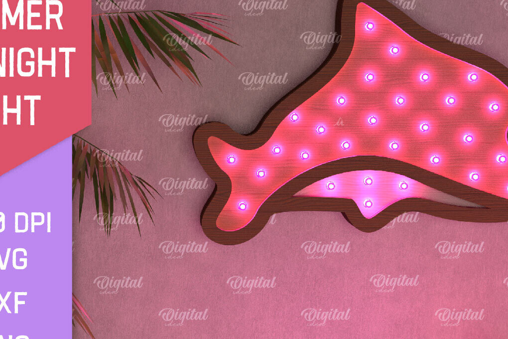 Intra απο ξύλο plywood 3mm-4mm πάχος – Καλοκαιρινό Led Night Light Δίασταση  20x20 cm INTRAFABR-96286068