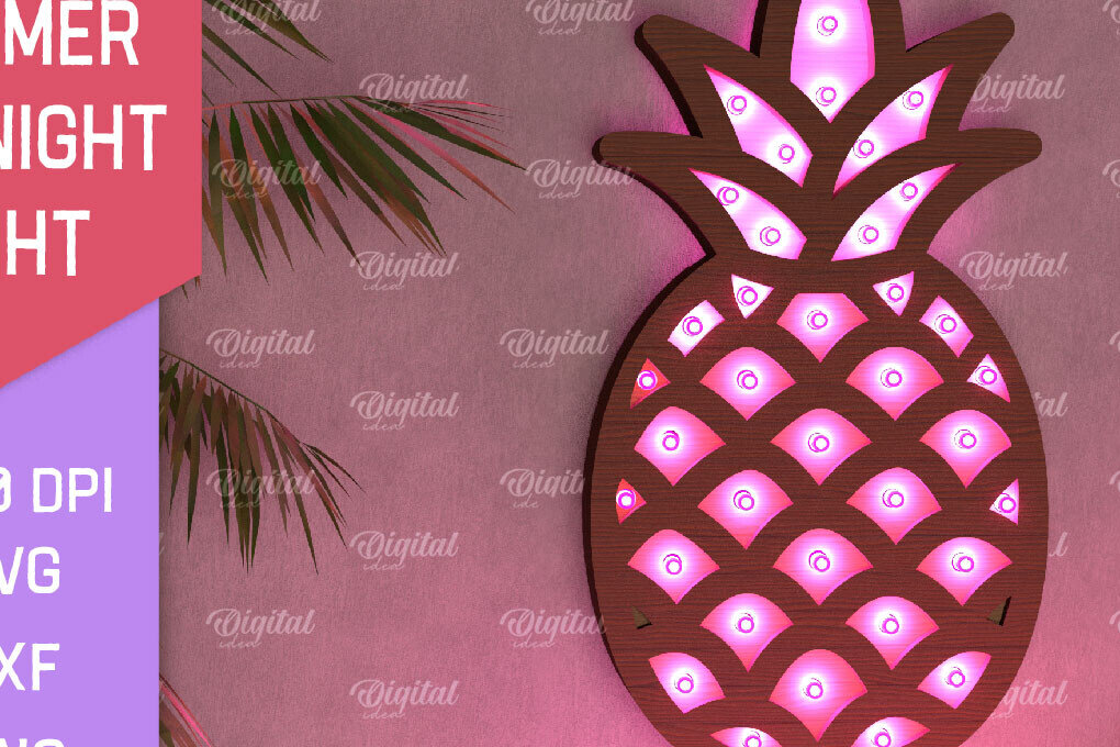 Intra απο ξύλο plywood 3mm-4mm πάχος – Καλοκαιρινό Led Night Light Δίασταση  20x20 cm INTRAFABR-96285883