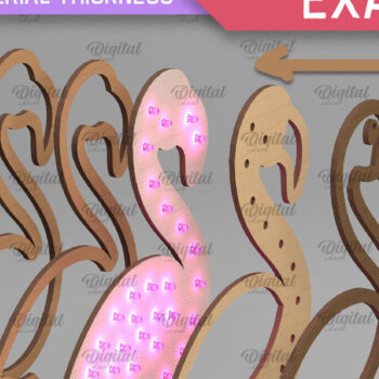 Intra απο ξύλο plywood 3mm-4mm πάχος – Πακέτο Summer Led Night Lights Δίασταση  20x20 cm INTRAFABR-96292362 - Image 3