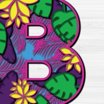 Intra απο ξύλο plywood 3mm-4mm πάχος – Καλοκαιρινό γράμμα Β Κόψιμο χαρτιού Δίασταση  20x20 cm INTRAFABR-30993605 - Image 1