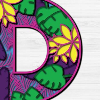 Intra απο ξύλο plywood 3mm-4mm πάχος – Καλοκαιρινό γράμμα Δ Κόψιμο χαρτιού Δίασταση  20x20 cm INTRAFABR-30993613 - Image 1