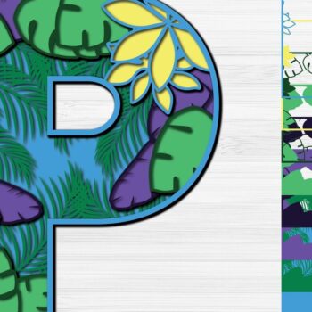 Intra απο ξύλο plywood 3mm-4mm πάχος – Summer Letter P Paper Cut Δίασταση  20x20 cm INTRAFABR-31154623 - Image 1