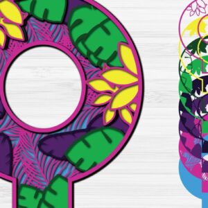 Intra απο ξύλο plywood 3mm-4mm πάχος – Summer Letter Q Paper Cut Δίασταση  20x20 cm INTRAFABR-31293851