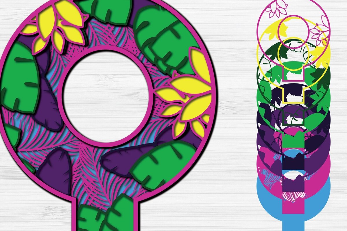 Intra απο ξύλο plywood 3mm-4mm πάχος – Summer Letter Q Paper Cut Δίασταση  20x20 cm INTRAFABR-31293851