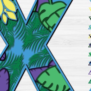 Intra απο ξύλο plywood 3mm-4mm πάχος – Summer Letter X Paper Cut Δίασταση  20x20 cm INTRAFABR-31293875 - Image 2