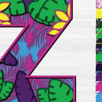 Intra απο ξύλο plywood 3mm-4mm πάχος – Summer Letter Z Paper Cut Δίασταση  20x20 cm INTRAFABR-31293881 - Image 1