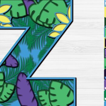 Intra απο ξύλο plywood 3mm-4mm πάχος – Summer Letter Z Paper Cut Δίασταση  20x20 cm INTRAFABR-31293881 - Image 2