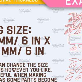 Intra απο ξύλο plywood 3mm-4mm πάχος – Πακέτο κοπής λέιζερ καλοκαιρινών μονογραμμάτων Δίασταση 20x20 cm INTRAFABR-96052891 - Image 2