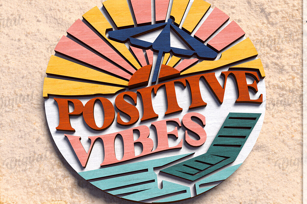 Intra απο ξύλο plywood 3mm-4mm πάχος – Καλοκαιρινό ρετρό σημάδι κοπής με λέιζερ Δίασταση  20x20 cm INTRAFABR-122599173