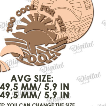 Intra απο ξύλο plywood 3mm-4mm πάχος – Καλοκαιρινό ρετρό σημάδι κοπής με λέιζερ Δίασταση  20x20 cm INTRAFABR-122599207 - Image 2