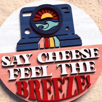 Intra απο ξύλο plywood 3mm-4mm πάχος – Καλοκαιρινό ρετρό σημάδι κοπής με λέιζερ Δίασταση  20x20 cm INTRAFABR-122599469 - Image 1