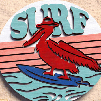 Intra απο ξύλο plywood 3mm-4mm πάχος – Καλοκαιρινό ρετρό σημάδι κοπής με λέιζερ Δίασταση  20x20 cm INTRAFABR-122599724 - Image 1