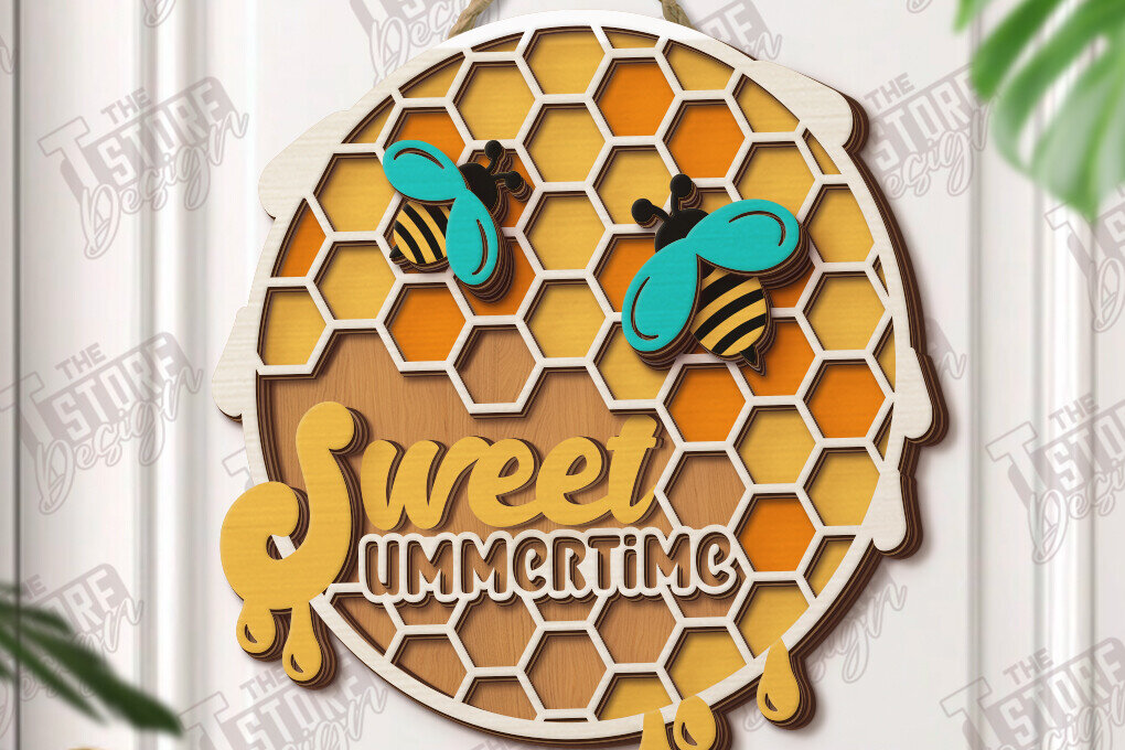 Intra απο ξύλο plywood 3mm-4mm πάχος – Καλοκαιρινή στρογγυλή πινακίδα κοπής λέιζερ | Σημάδι βεράντας Δίασταση  20x20 cm INTRAFABR-120348895