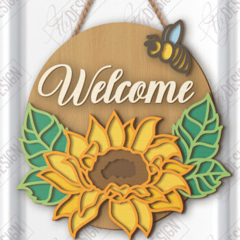 Intra απο ξύλο plywood 3mm-4mm πάχος – Καλοκαιρινή στρογγυλή πινακίδα κοπής λέιζερ | Σημάδι βεράντας Δίασταση 20x20 cm INTRAFABR-123045211 - Image 1