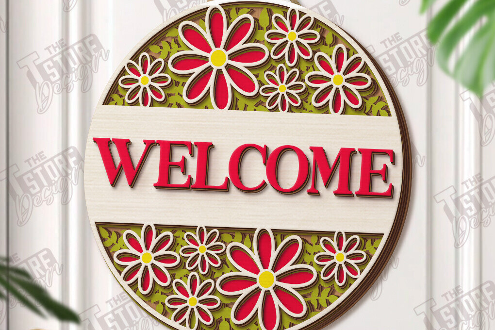 Intra απο ξύλο plywood 3mm-4mm πάχος – Καλοκαιρινή στρογγυλή πινακίδα κοπής λέιζερ | Σημάδι βεράντας Δίασταση  20x20 cm INTRAFABR-120348875