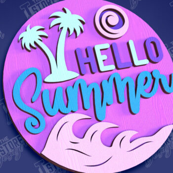 Intra απο ξύλο plywood 3mm-4mm πάχος – Πακέτο κοπής λέιζερ καλοκαιρινών στρογγυλών πινακίδων Δίασταση  20x20 cm INTRAFABR-95791859 - Image 4