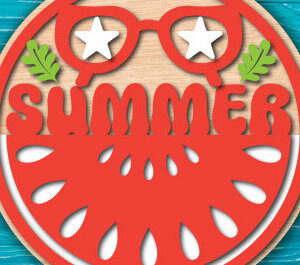 Intra απο ξύλο plywood 3mm-4mm πάχος – Summer Round Signs Δίασταση  40x30 cm INTRAFABR-96944485