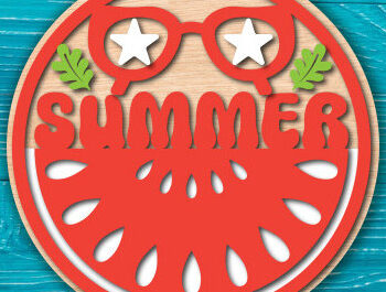 Intra απο ξύλο plywood 3mm-4mm πάχος – Πακέτο Summer Round Signs Δίασταση  40x30 cm INTRAFABR-97068458 - Image 5