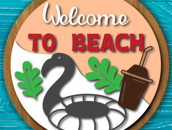 Intra απο ξύλο plywood 3mm-4mm πάχος – Summer Round Signs Δίασταση  40x30 cm INTRAFABR-96944458 - Image 1