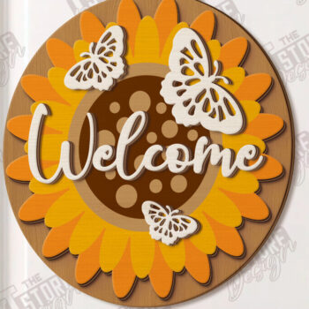 Intra απο ξύλο plywood 3mm-4mm πάχος – Καλοκαιρινές στρογγυλές πινακίδες κοπής με λέιζερ | Επιτοίχιο σημάδι Δίασταση  20x20 cm INTRAFABR-120188922 - Image 1