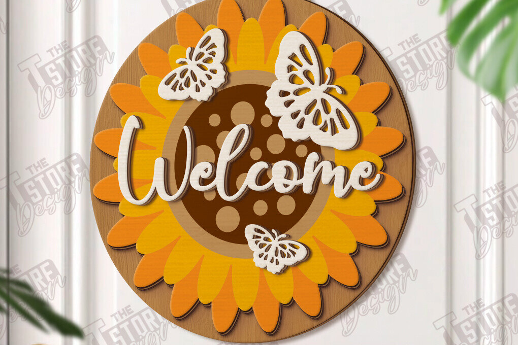 Intra απο ξύλο plywood 3mm-4mm πάχος – Καλοκαιρινές στρογγυλές πινακίδες κοπής με λέιζερ | Επιτοίχιο σημάδι Δίασταση  20x20 cm INTRAFABR-120188922