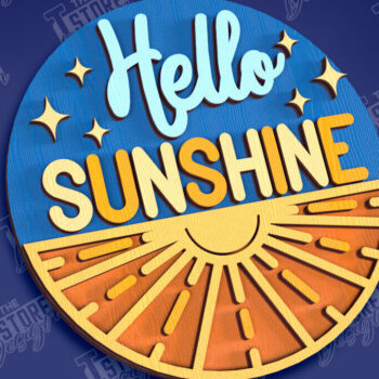 Intra απο ξύλο plywood 3mm-4mm πάχος – Καλοκαιρινά στρογγυλά σημάδια | Σημάδια επιγραφή Δίασταση  20x20 cm INTRAFABR-95791811 - Image 1