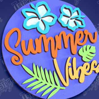 Intra απο ξύλο plywood 3mm-4mm πάχος – Καλοκαιρινά στρογγυλά σημάδια | Σημάδια επιγραφή Δίασταση  20x20 cm INTRAFABR-95791758 - Image 1