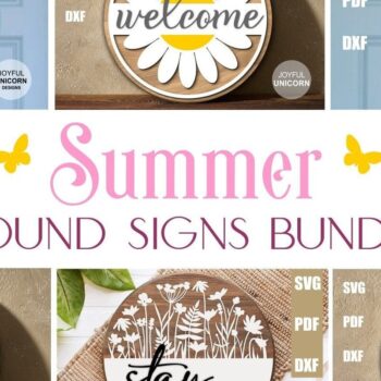 Intra απο ξύλο plywood 3mm-4mm πάχος – Πακέτο Summer Round Signs Δίασταση  40x30 cm INTRAFABR-32036576 - Image 1