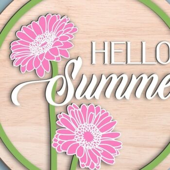 Intra απο ξύλο plywood 3mm-4mm πάχος – Πακέτο Summer Round Signs Δίασταση  40x30 cm INTRAFABR-32036576 - Image 7