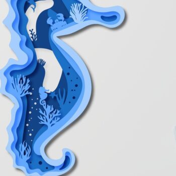 Intra απο ξύλο plywood 3mm-4mm πάχος – Summer Sea Horse Paper/Laser 3D Δίασταση 20x20 cm INTRAFABR-33315502 - Image 2