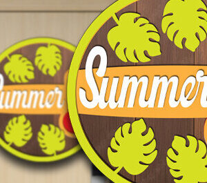 Intra απο ξύλο plywood 3mm-4mm πάχος – Summer Sign Κρεμάστρα πόρτας Δίασταση  40x30 cm INTRAFABR-68627157