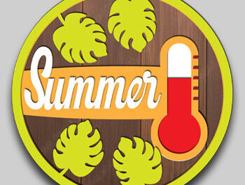 Intra απο ξύλο plywood 3mm-4mm πάχος – Summer Sign Κρεμάστρα πόρτας Δίασταση  40x30 cm INTRAFABR-68627157 - Image 2