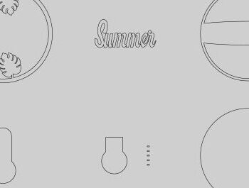 Intra απο ξύλο plywood 3mm-4mm πάχος – Summer Sign Κρεμάστρα πόρτας Δίασταση  40x30 cm INTRAFABR-68627157 - Image 3