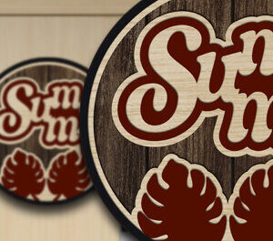 Intra απο ξύλο plywood 3mm-4mm πάχος – Summer Sign Κρεμάστρα πόρτας Δίασταση  40x30 cm INTRAFABR-68627152