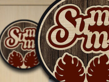 Intra απο ξύλο plywood 3mm-4mm πάχος – Summer Sign Κρεμάστρα πόρτας Δίασταση  40x30 cm INTRAFABR-68627152 - Image 1