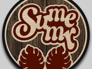 Intra απο ξύλο plywood 3mm-4mm πάχος – Summer Sign Κρεμάστρα πόρτας Δίασταση  40x30 cm INTRAFABR-68627152 - Image 2