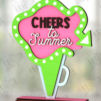 Intra απο ξύλο plywood 3mm-4mm πάχος – Summer Sign| Στοιχεία του καλοκαιριού Δίασταση  40x30 cm INTRAFABR-123031765 - Image 1