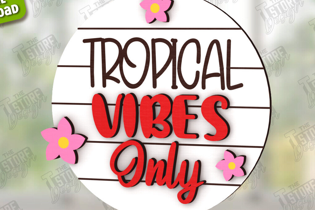 Intra απο ξύλο plywood 3mm-4mm πάχος – Summer Sign| Στοιχεία του καλοκαιριού Δίασταση  40x30 cm INTRAFABR-123031801