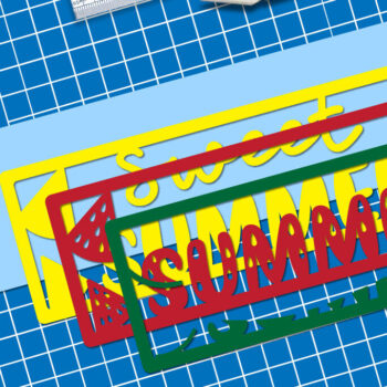 Intra απο ξύλο plywood 3mm-4mm πάχος – Καλοκαιρινή πινακίδα κοπής λέιζερ Καλοκαιρινή πλαισιωμένη πινακίδα Δίασταση 20x20 cm INTRAFABR-122420996 - Image 2