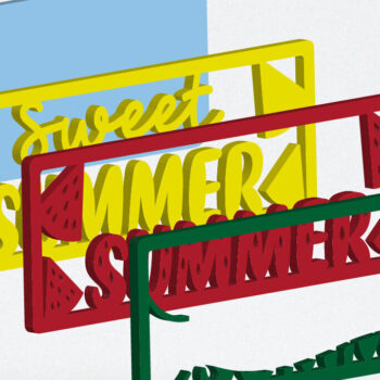 Intra απο ξύλο plywood 3mm-4mm πάχος – Καλοκαιρινή πινακίδα κοπής λέιζερ Καλοκαιρινή πλαισιωμένη πινακίδα Δίασταση 20x20 cm INTRAFABR-122420996 - Image 3