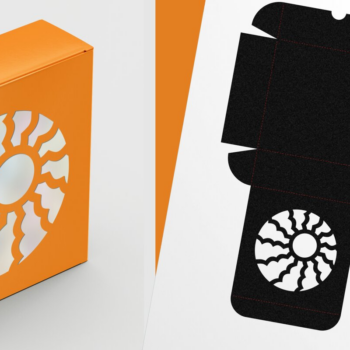 Intra απο ξύλο plywood 3mm-4mm πάχος – Μπομπονιέρα Summer Sun Cutout Λεπτό τετράγωνο μπομπονιέρα Δίασταση  20x20 cm INTRAFABR-122838704 - Image 1