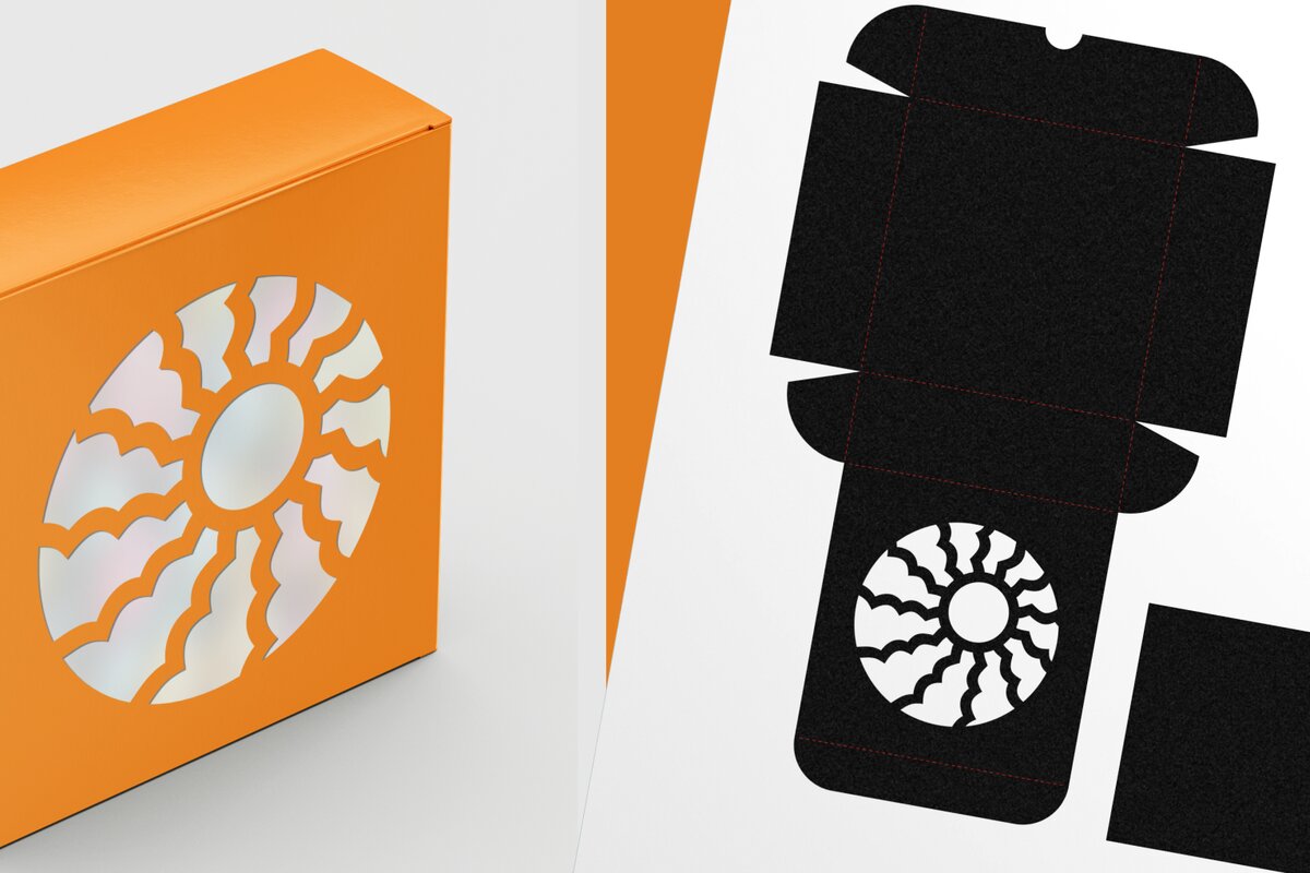 Intra απο ξύλο plywood 3mm-4mm πάχος – Μπομπονιέρα Summer Sun Cutout Λεπτό τετράγωνο μπομπονιέρα Δίασταση  20x20 cm INTRAFABR-122838704