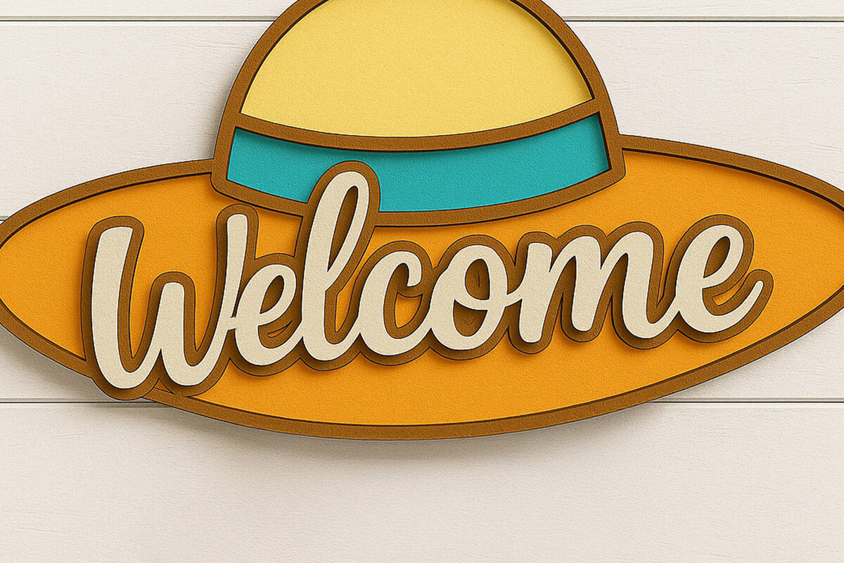 Intra απο ξύλο plywood 3mm-4mm πάχος – Καλοκαιρινό καπέλο ήλιου Καλωσόρισμα Δίασταση  20x20 cm INTRAFABR-122866989